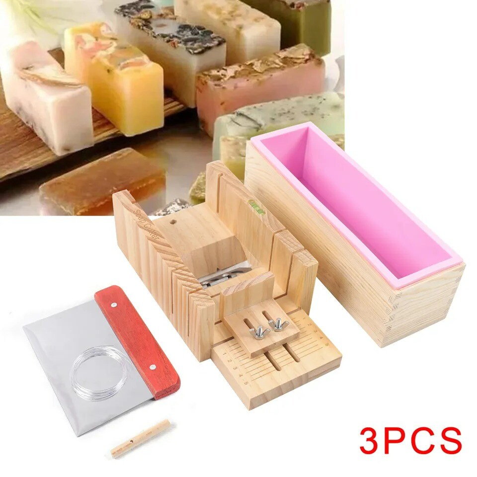Pro Soap Making Supplies Kit 3 pcs Set Soap Tools Cakes Mold Handmade DIY
