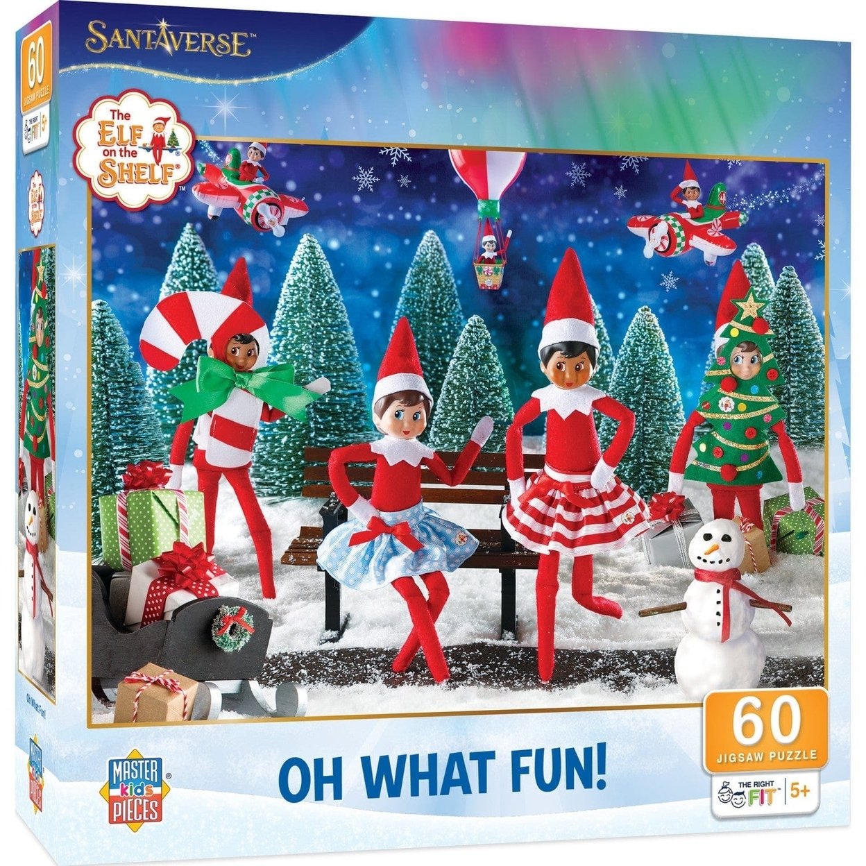 Elf On The Shelf Puzzle 60 Piece 19X14 Christmas Fun For Ages 5 Plus