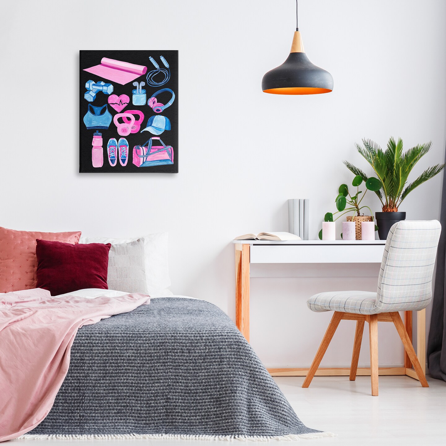 Stupell Industries Bold Workout &#x26; Exercise Canvas Wall Art Design by Melissa Wang