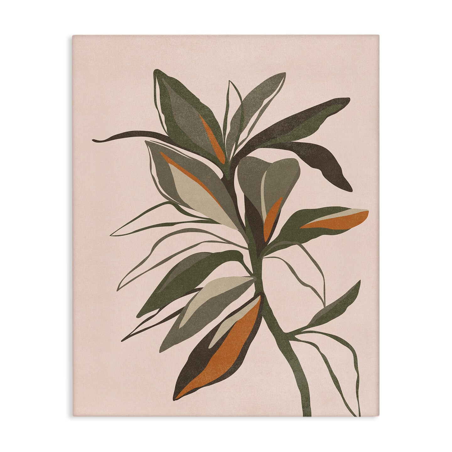 Stupell Industries Earthtone Boho Plant Canvas Wall Art Design by Nataly White