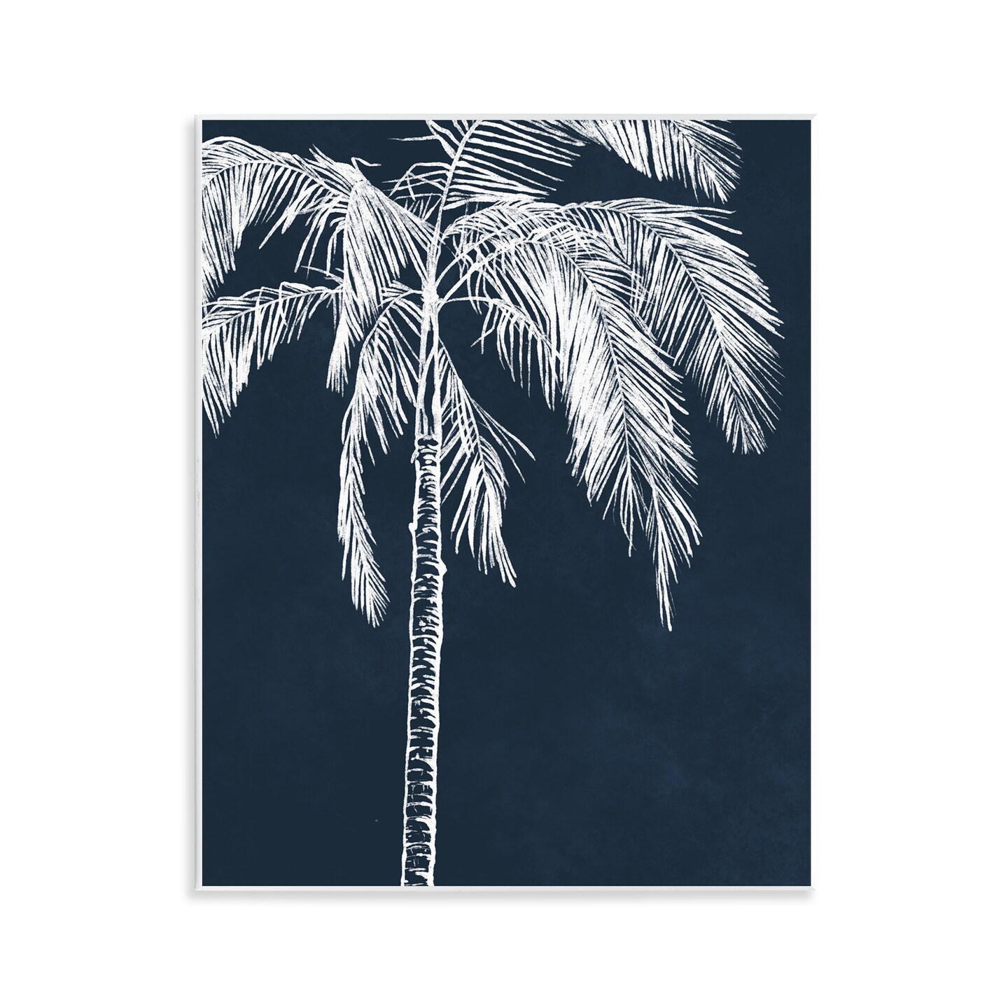 Stupell Industries White Outline Palm Tree Wall Plaque Art Design by Leah Noel Art