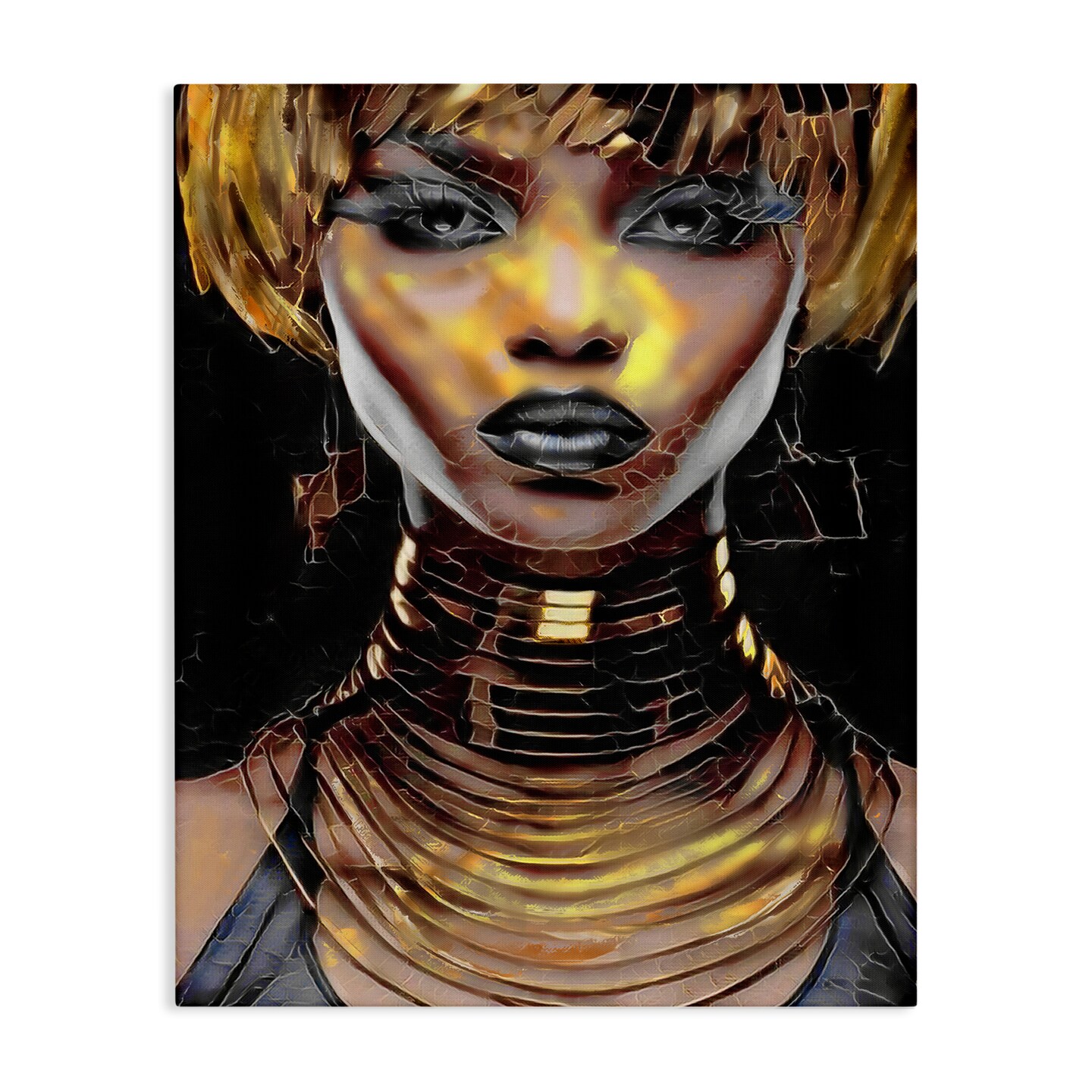 Stupell Industries Intense Glam Woman Portrait Canvas Wall Art Design by Jesse Keith