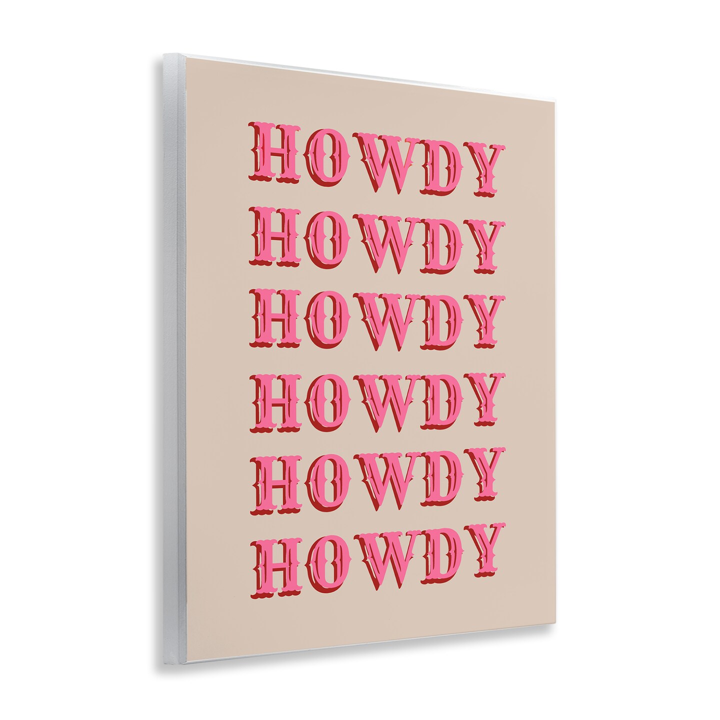 Stupell Industries Repeating Western Howdy Wall Plaque Art Design by CAD Designs