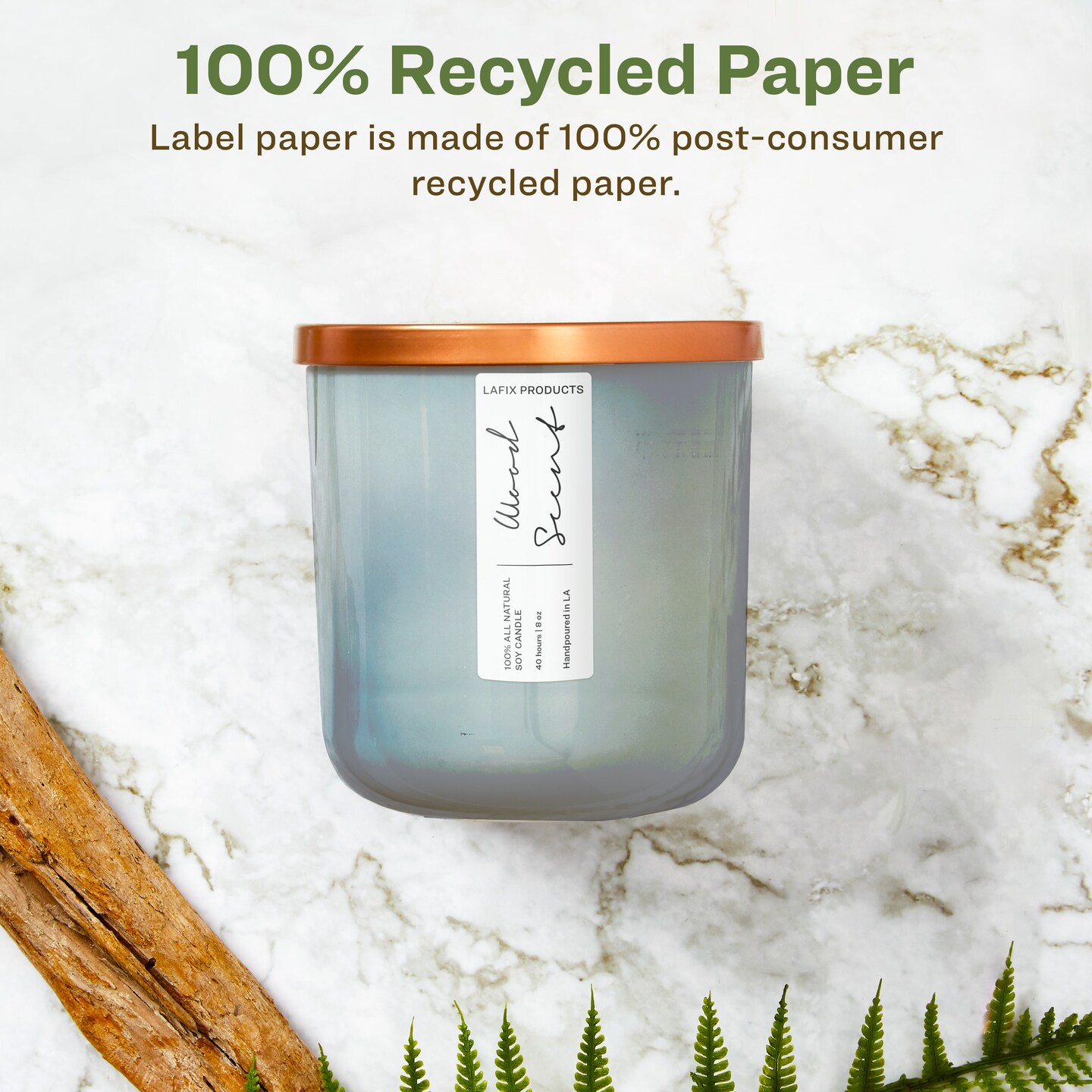 Avery Recycled Matte White Labels,  1-1/3&#x22; x 4&#x22; Rectangle
