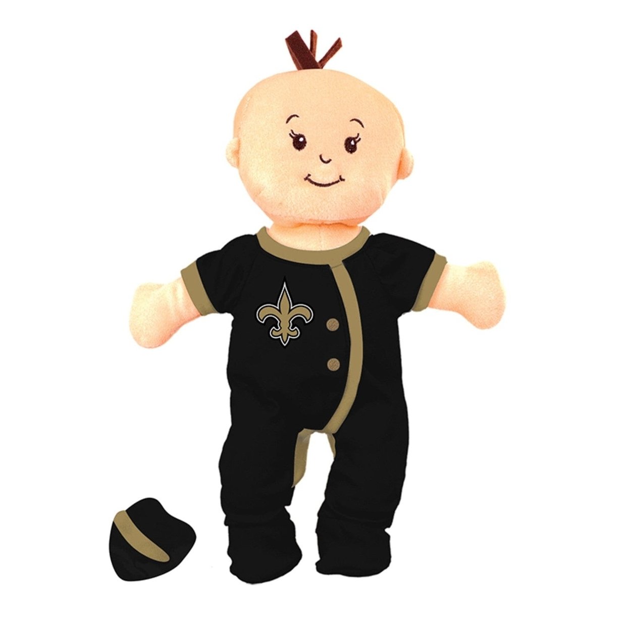 Orleans Saints Baby Fan Doll 12 Inch Soft Fabric Removable Outfit Magnetic Pacifier