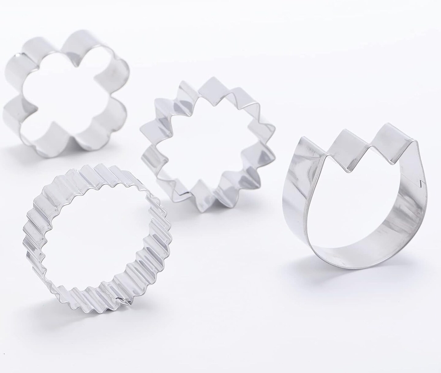 12-Piece Flower Cookie Cutter Set - Blossom, Sunflower & More