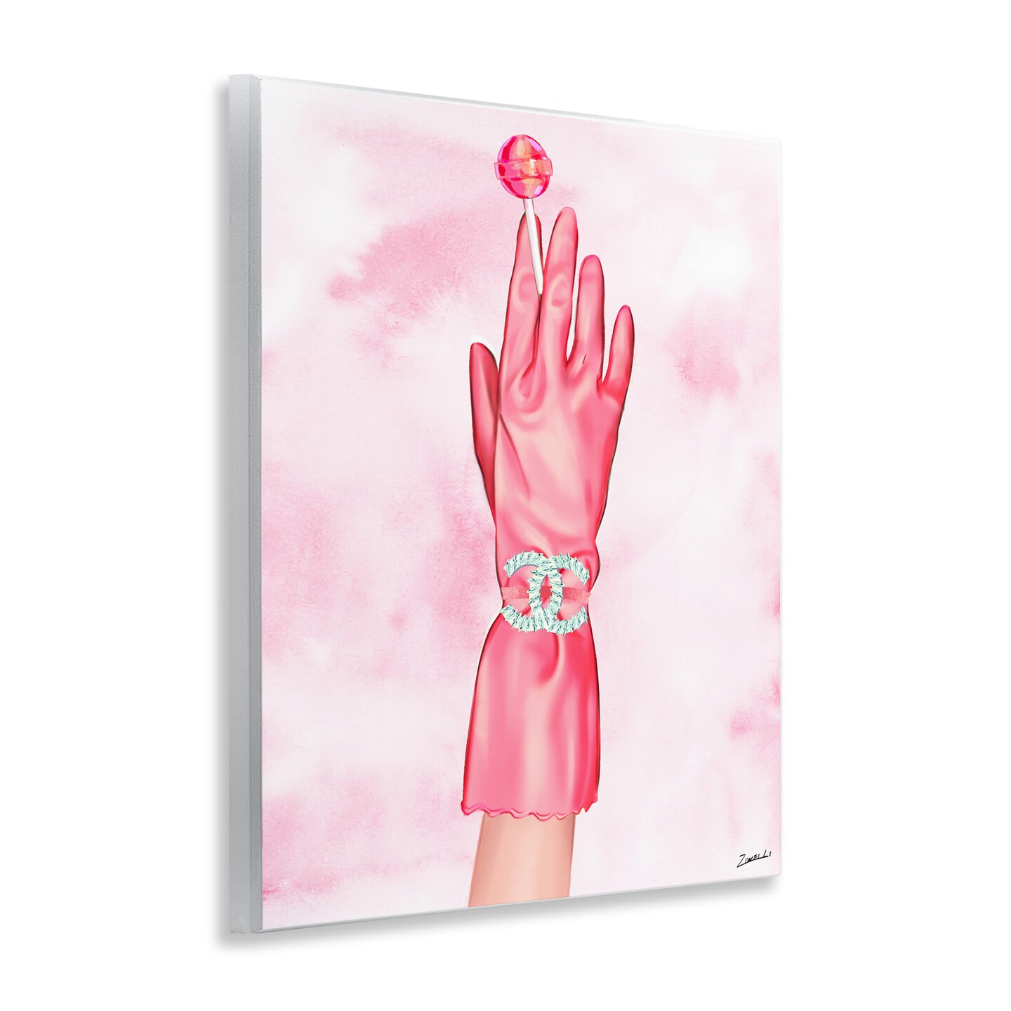 Stupell Industries Pink Glamorous Glove Wall Plaque Art Design by Ziwei Li