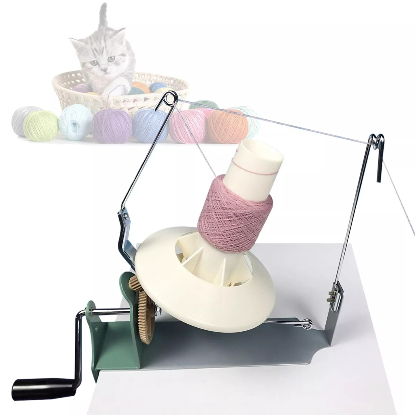 Yarn Ball Winder Jumbo Nylon Fiber/Wool/String Ball Winder Hand Operated Top