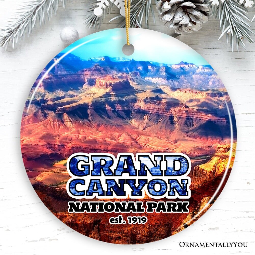 Grand Canyon National Park Scenic Ceramic Ornament, Arizona Souvenir Christmas Decoration