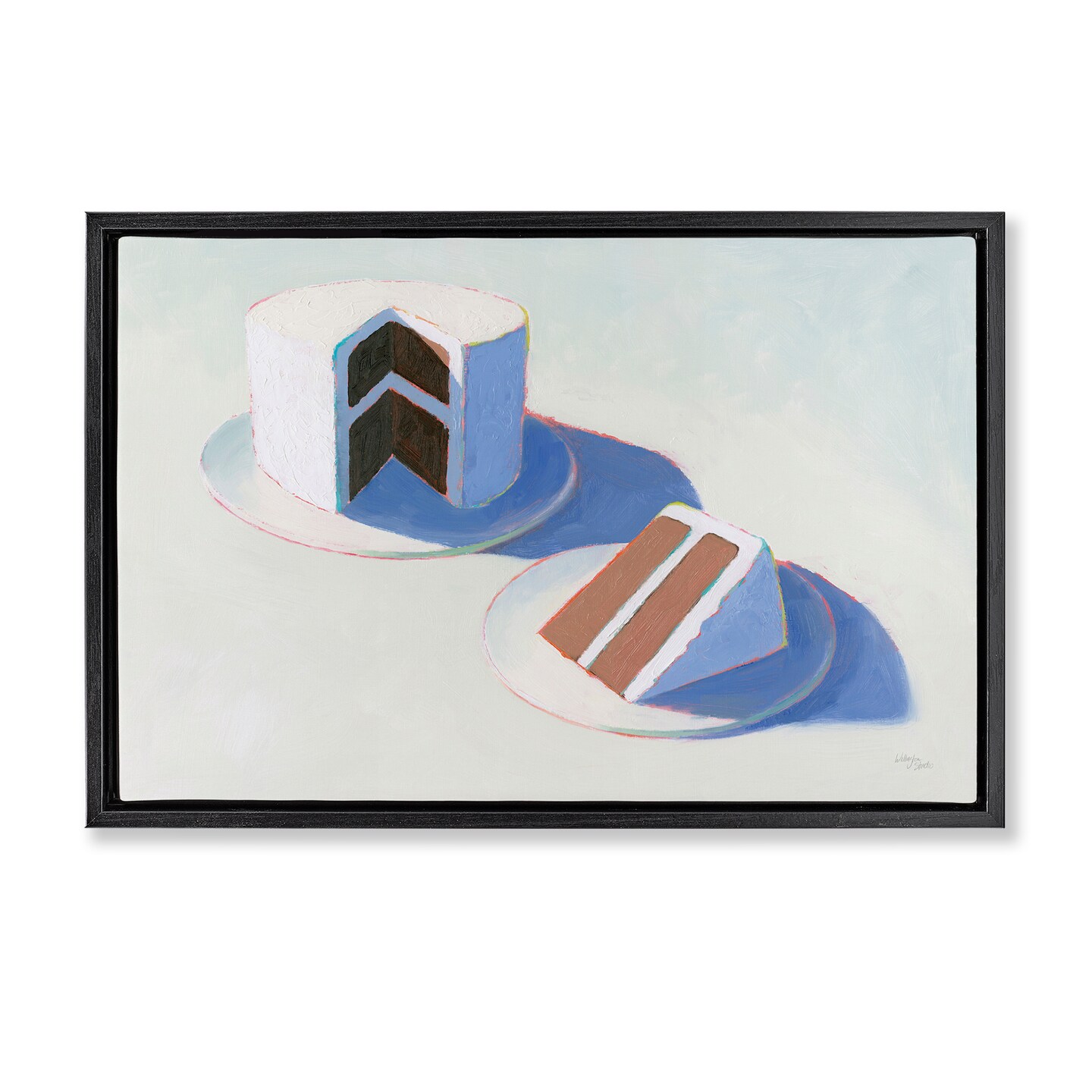 Stupell Industries Layer Cake Dessert Framed Floater Canvas Wall Art Design by Wellington Studio