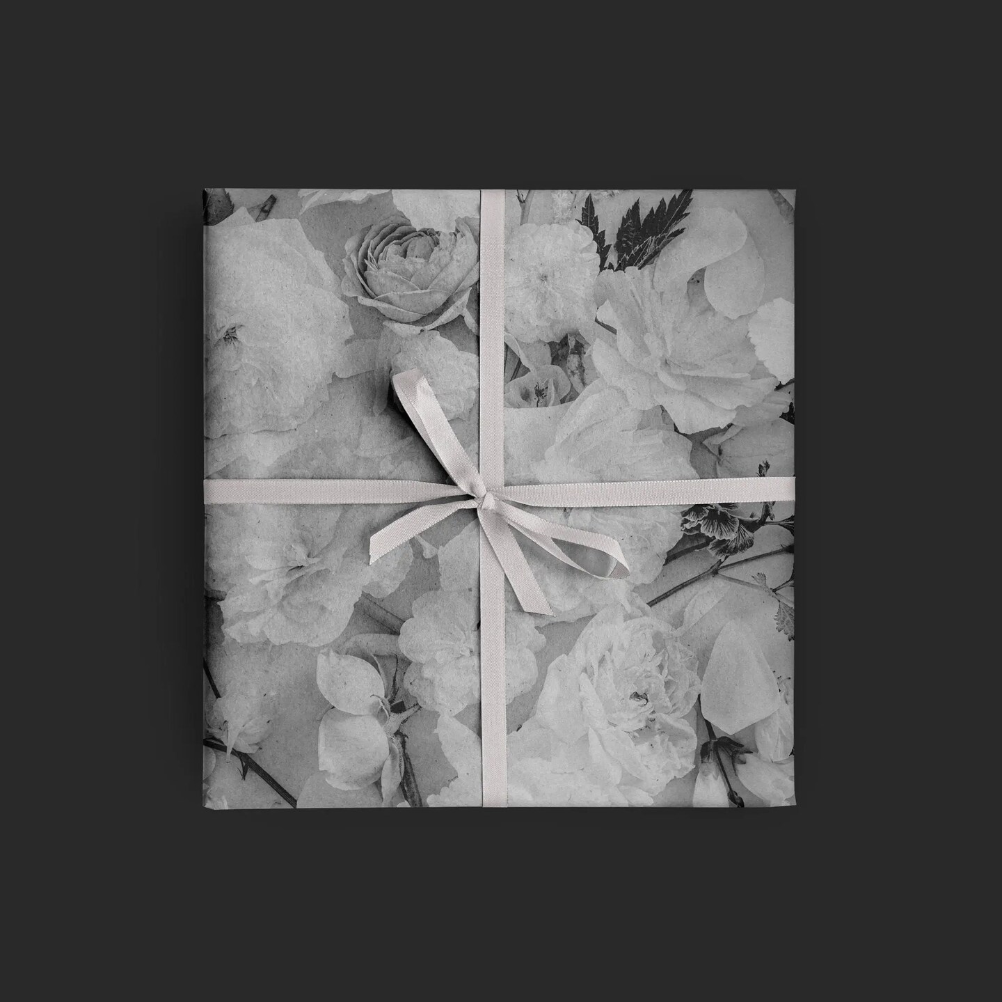 Monochrome Floral Gift Wrap