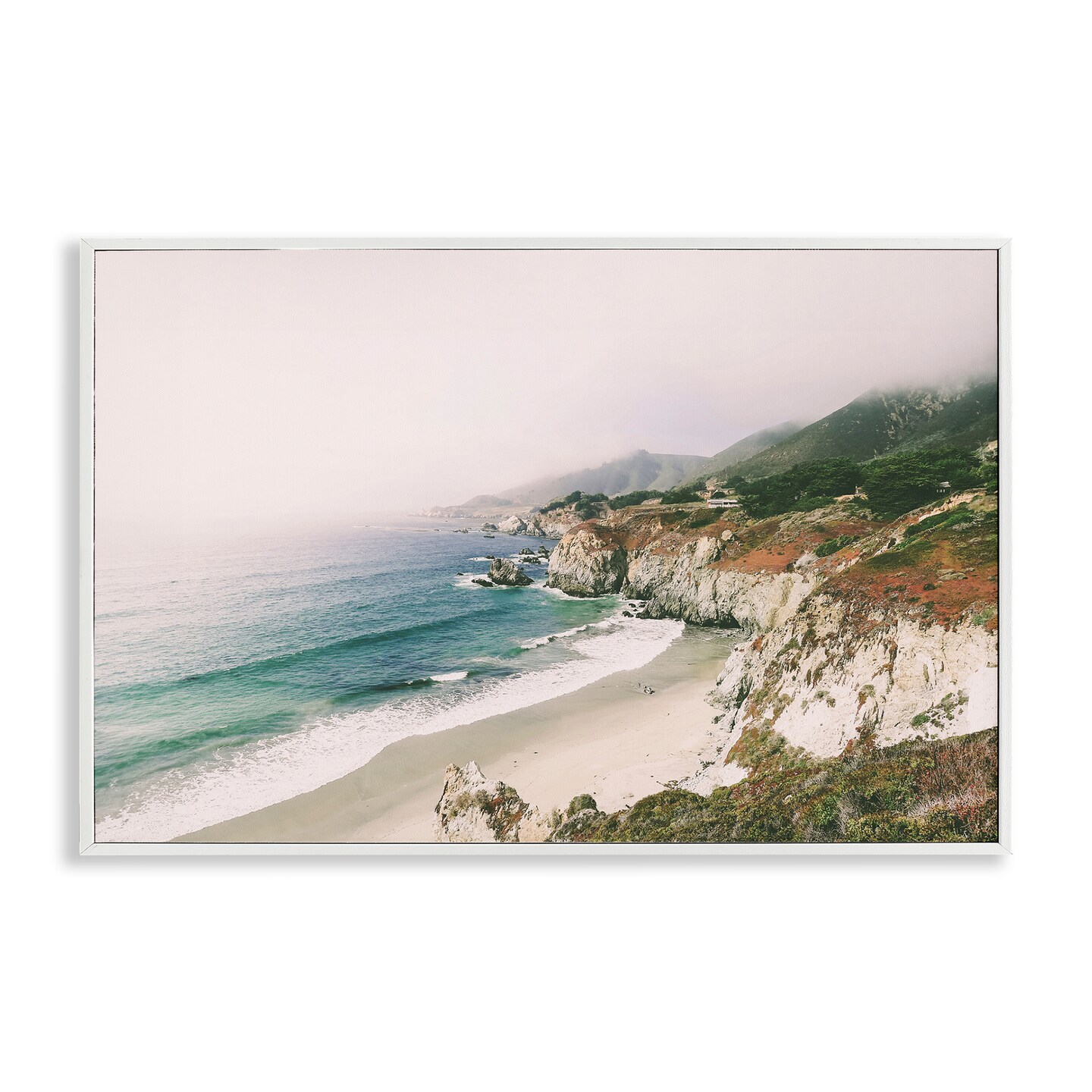 Stupell Industries Big Sur Coast View Framed Giclee Wall Art Design by Sisi and Seb