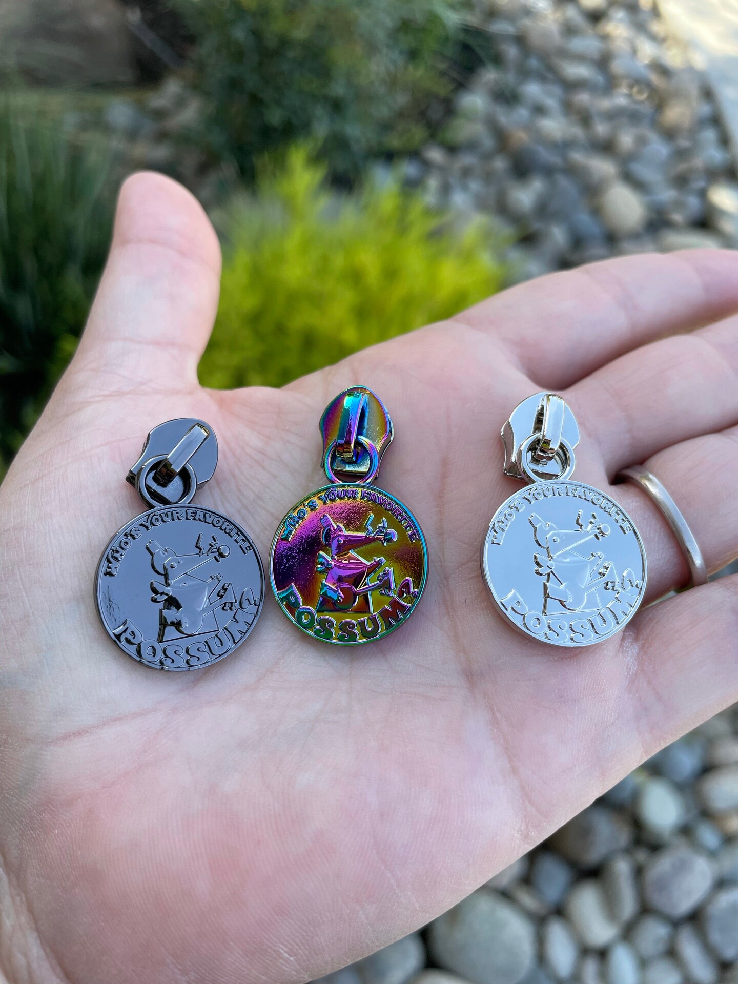 Possum zipper pulls
