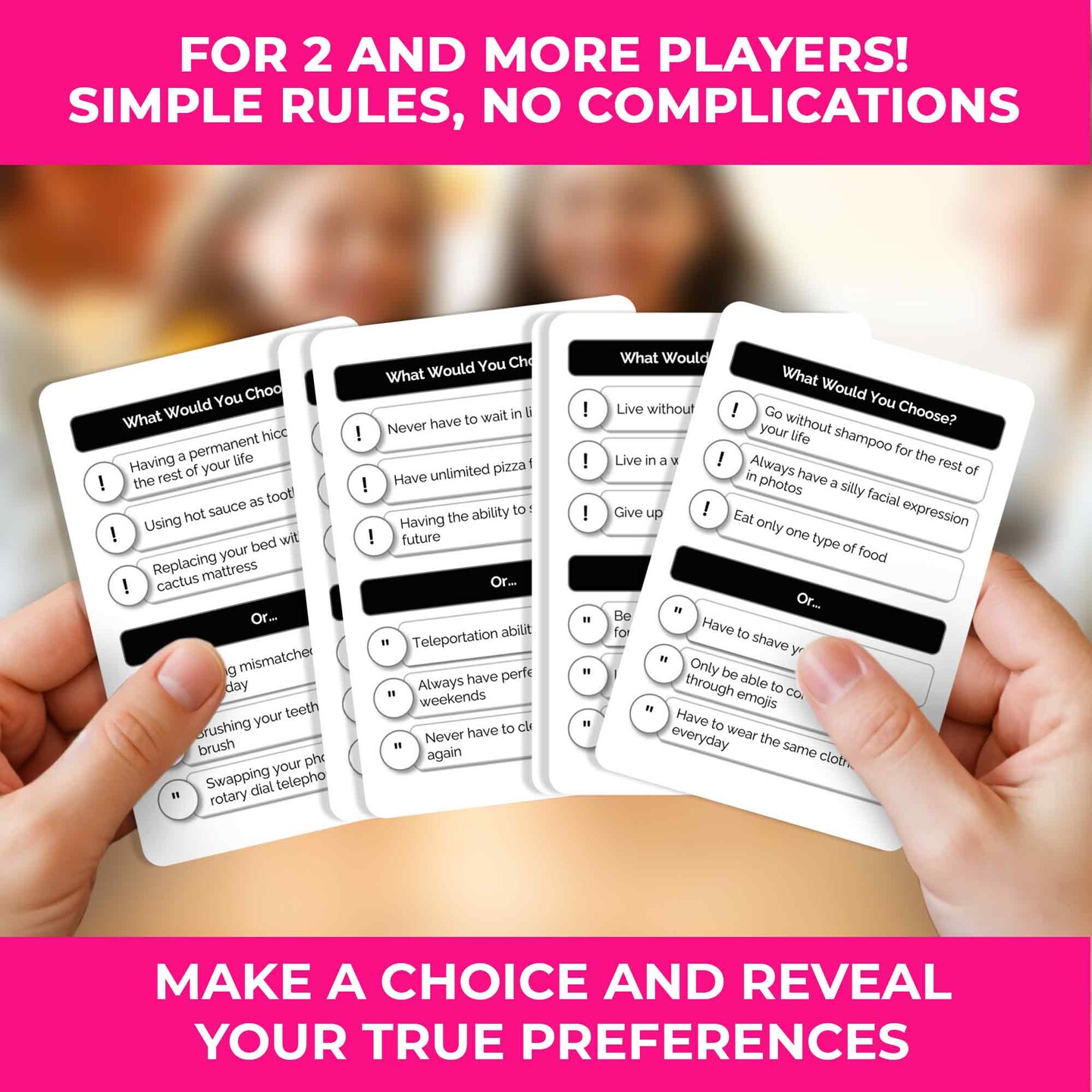 QUOKKA Board Games for Kids 8-12 Year Olds - Family Card Game for Kids Ages 6-8 - What Would You Choose | Do Family Rather? | Pick Your Answer | Get to Know Your Family