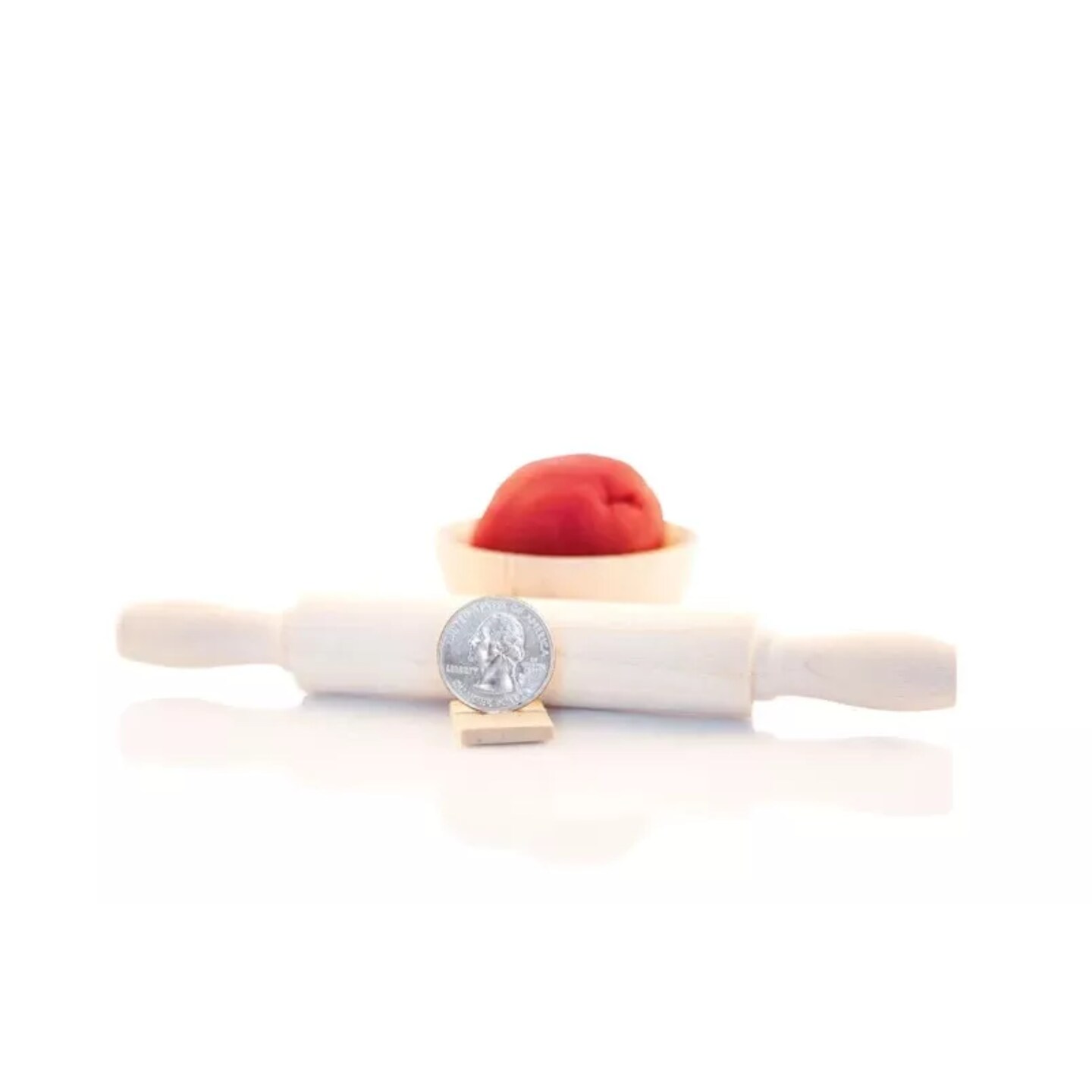 Kitcheniva 7" Miniature Wood Rolling Pin Kids Toys Play Dough Rolling Pin Crafts 25 Pcs