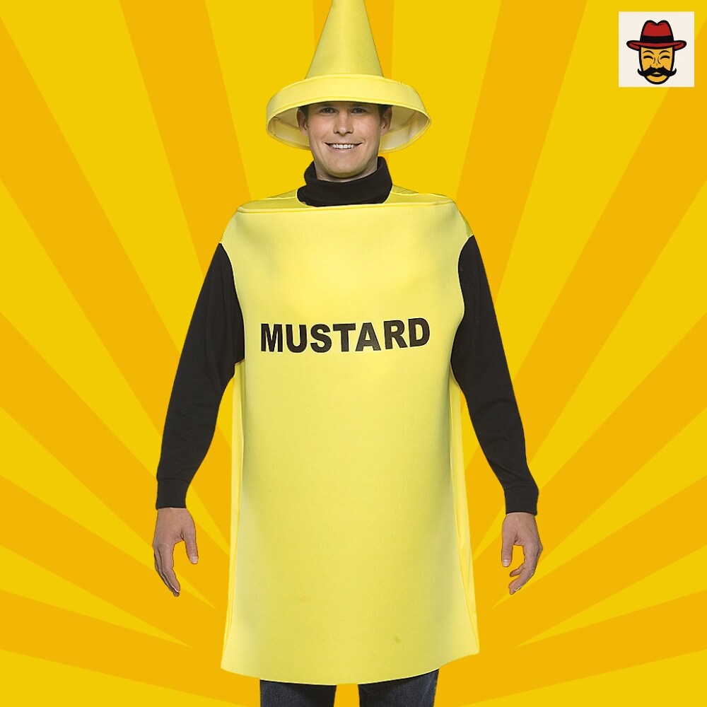 Adult Mustard Costume with Hat Ideal for Group or Couple Parties