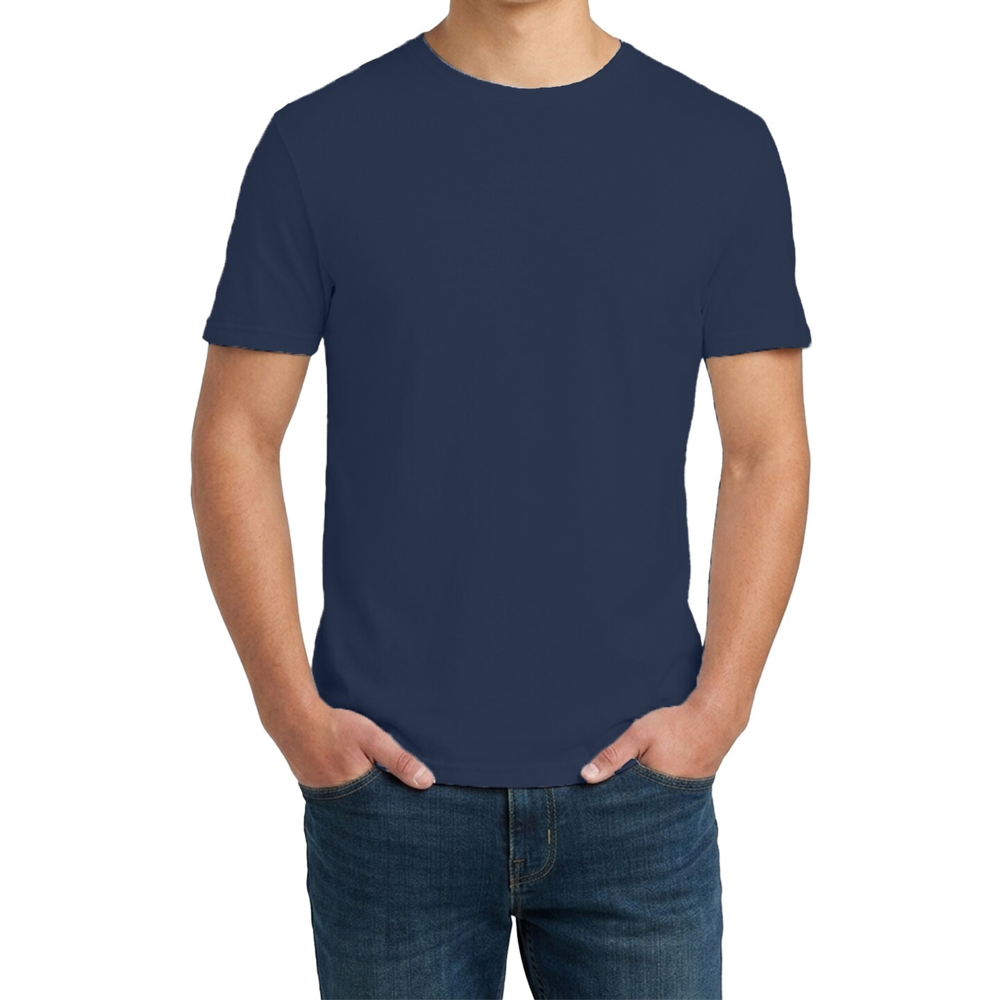 Gildan Men's Softstyle Lightweight T-Shirt, Short Sleeve Crewneck Modern Classic Fit Tee, Navy, S-3XL