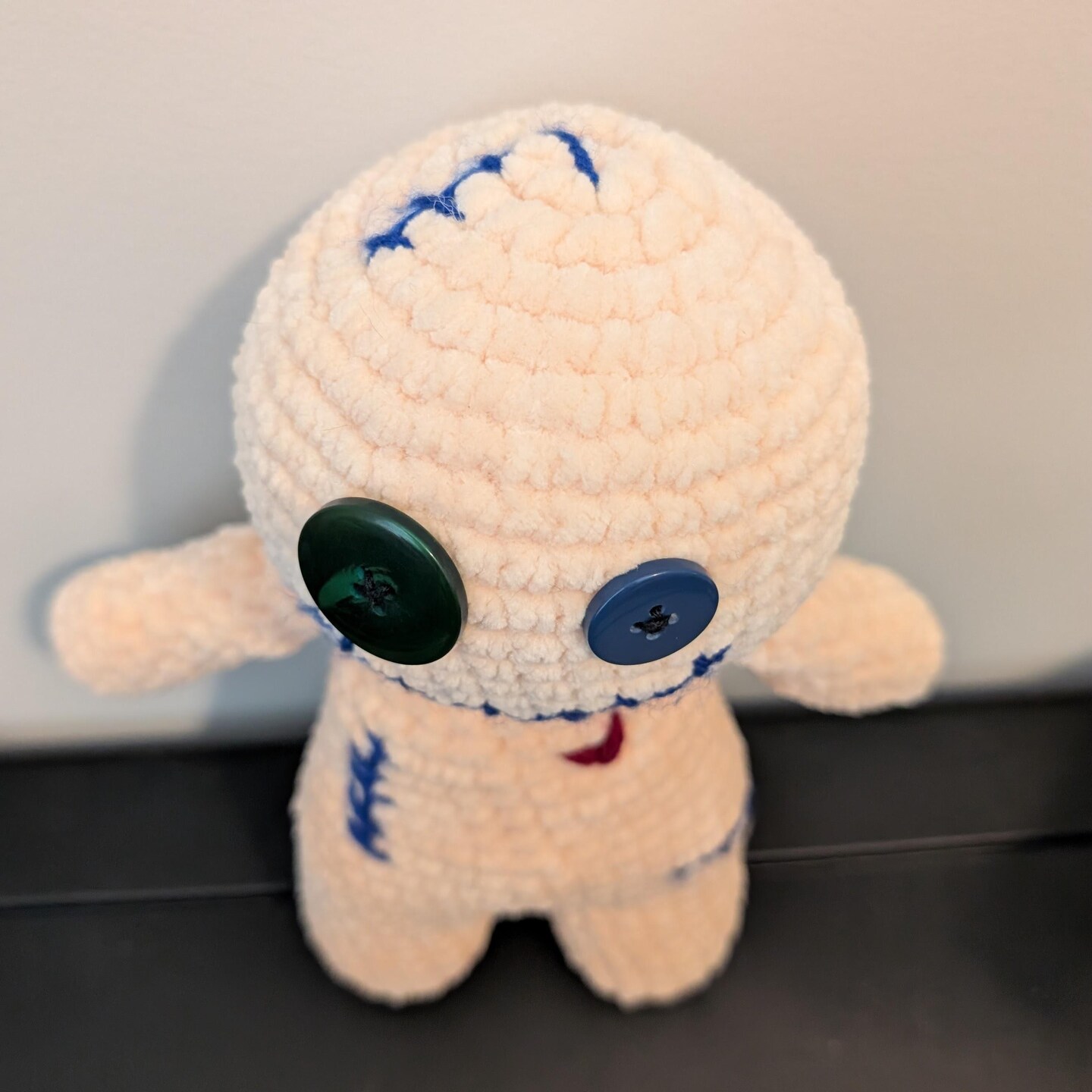 Zombie Doll Plush Toy Spooky Handmade Crochet Plush Gift Creepy