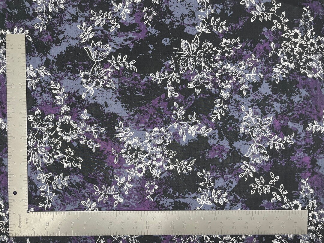 1 Yard ITY Floral Print Stretch Knit Fabric for Fashion and Apparel 58/60 Inches Width