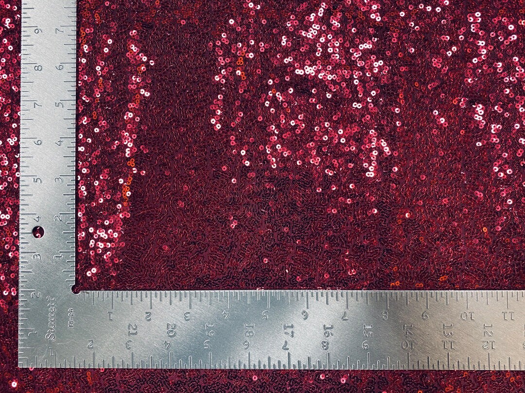1 Yard 3mm Mini Shiny Sequins on Poly Spandex Mesh Fabric Sparkly Stretch 58"-60" Width