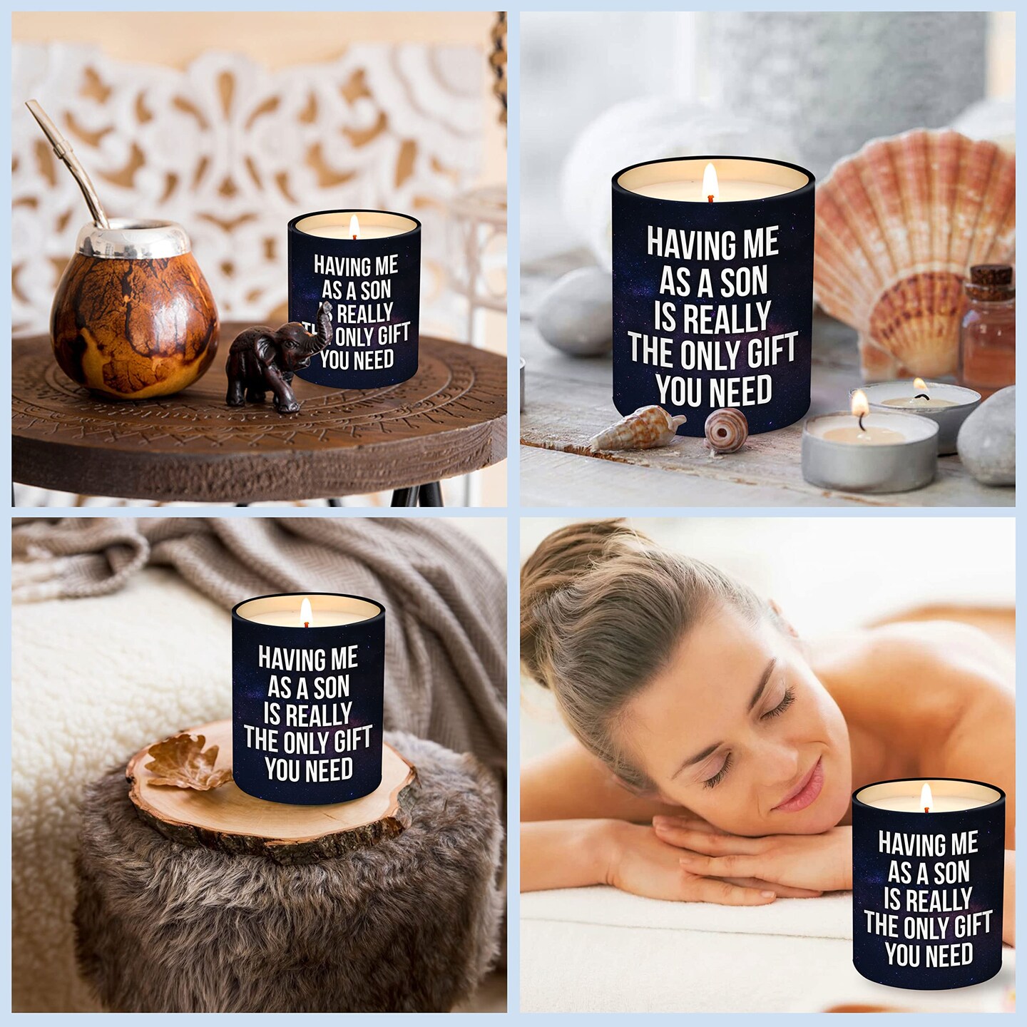 Mothers Gifts for Mom from Son, Mothers Day Gifts from Son - Gifts for Dad from Son for Fathers Day - Dad Gifts, Mom Gifts from Son - Birthday Gifts for Mom, Dad Birthday Gifts Candle 10Oz