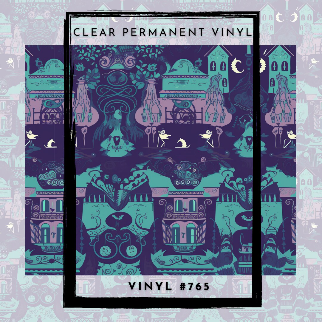 #765 CLEAR Mainstreet Mansion 12x12 Pattern Vinyl