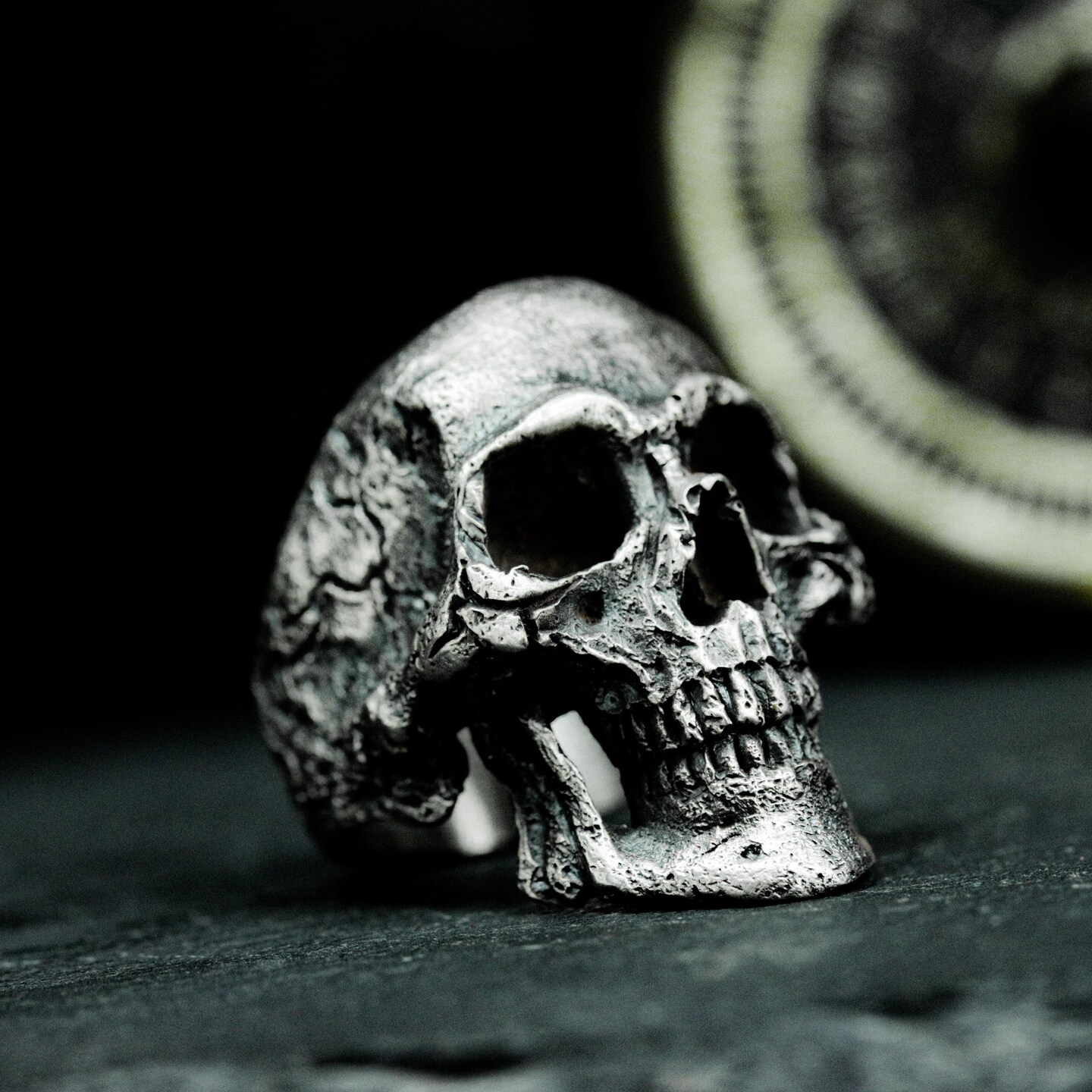 Terminator Skull Ring - 925 Silver Handmade | MakerPlace by