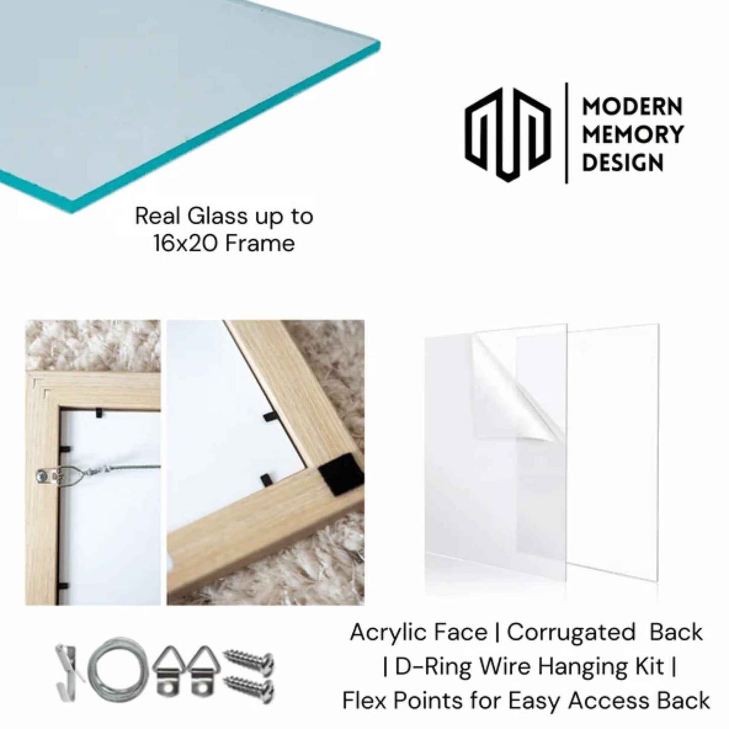 Wide White Wash Scoop Wooden Picture Frame 30x40 frame