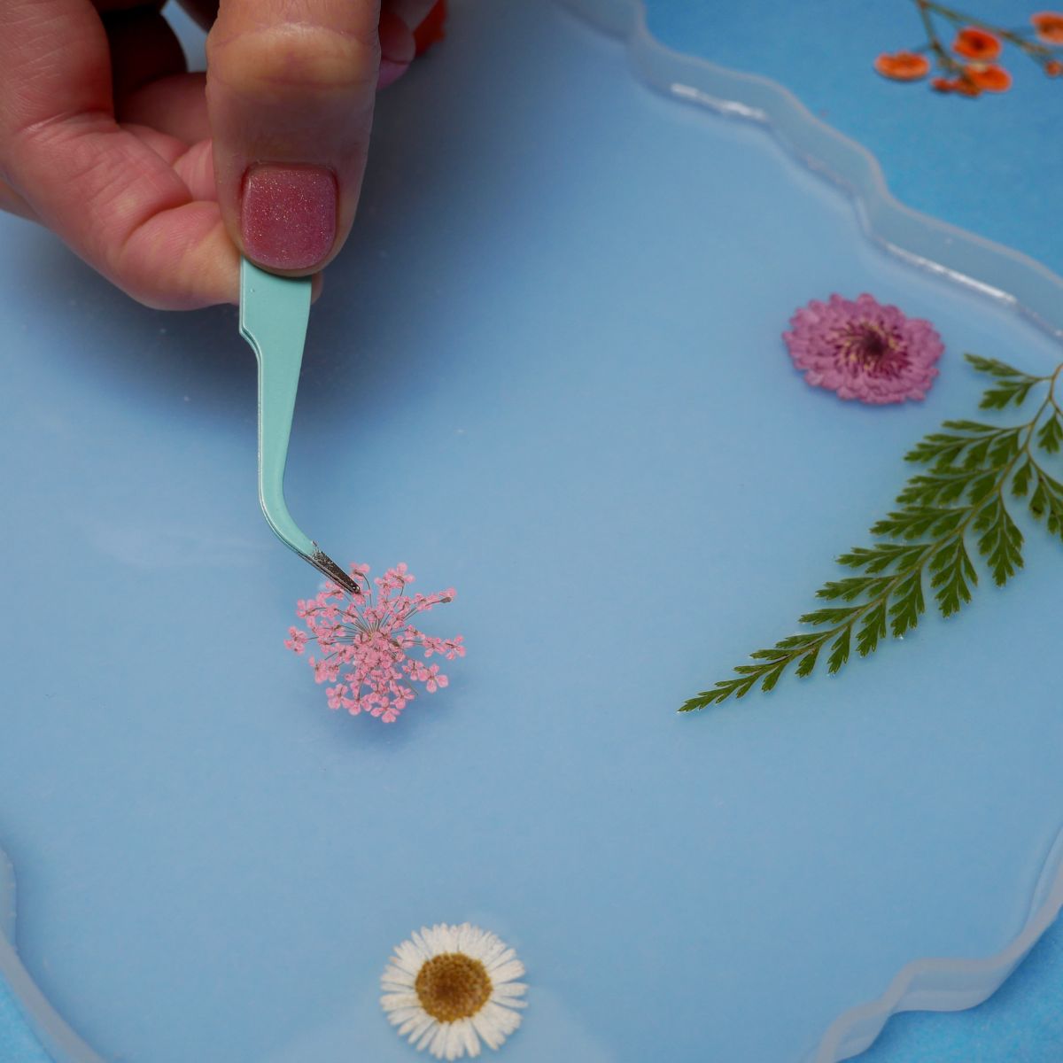 Floral Resin Serving Tray Kit