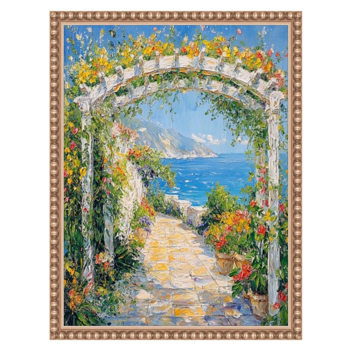 Slim Silver Leaf Beaded Picture Frame 24x30 frame