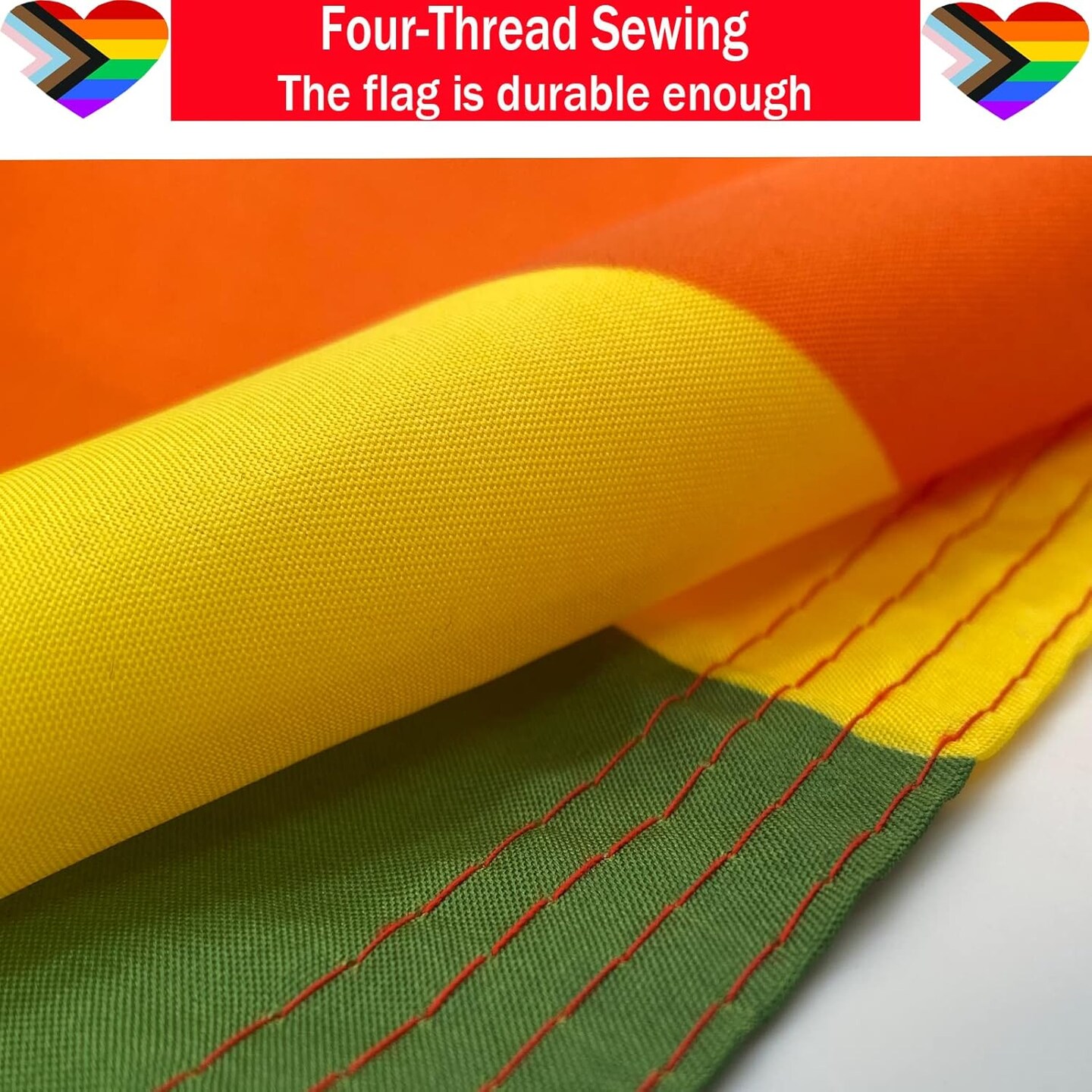 Progress Pride Rainbow Flag 3x5 Outdoor-LGBTQ Gay Lesbian Bisexual Non Binary Transgender All Inlcusive Progressive Pride Rainbow Flag Vivid Color 100D Heavy Duty Polyester Flags with 2 Brass Grommets