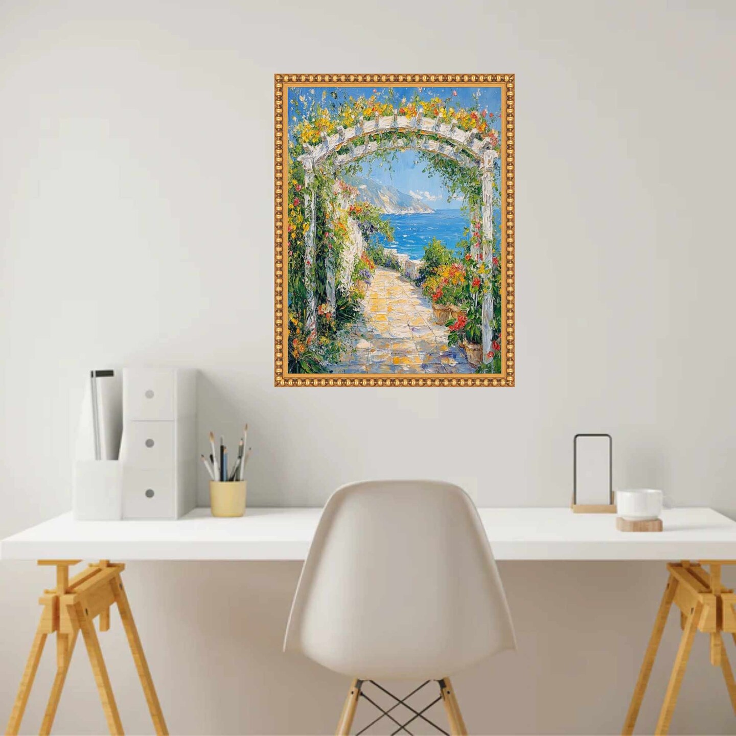 Slim Gold Leaf Beaded Picture Frame 20x24 frame
