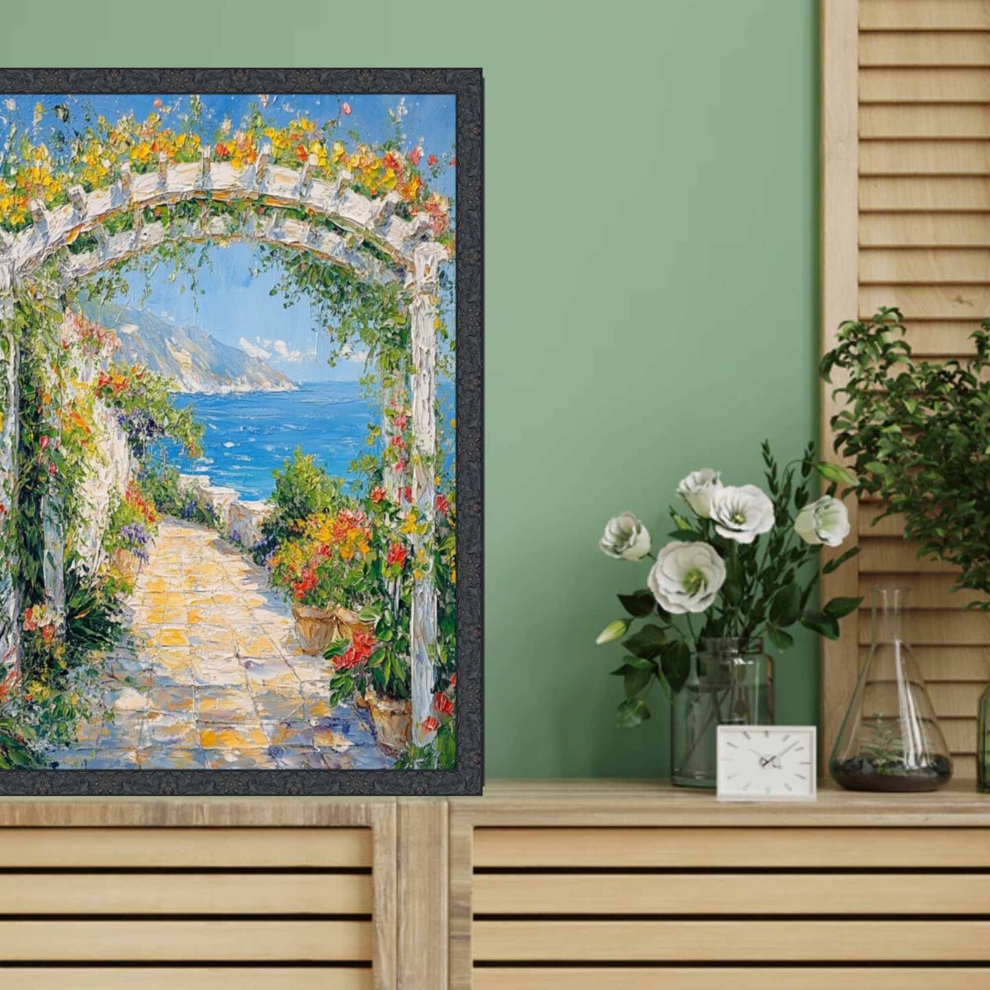 Slim Black Ash Floral Picture Frame 13x19 frame