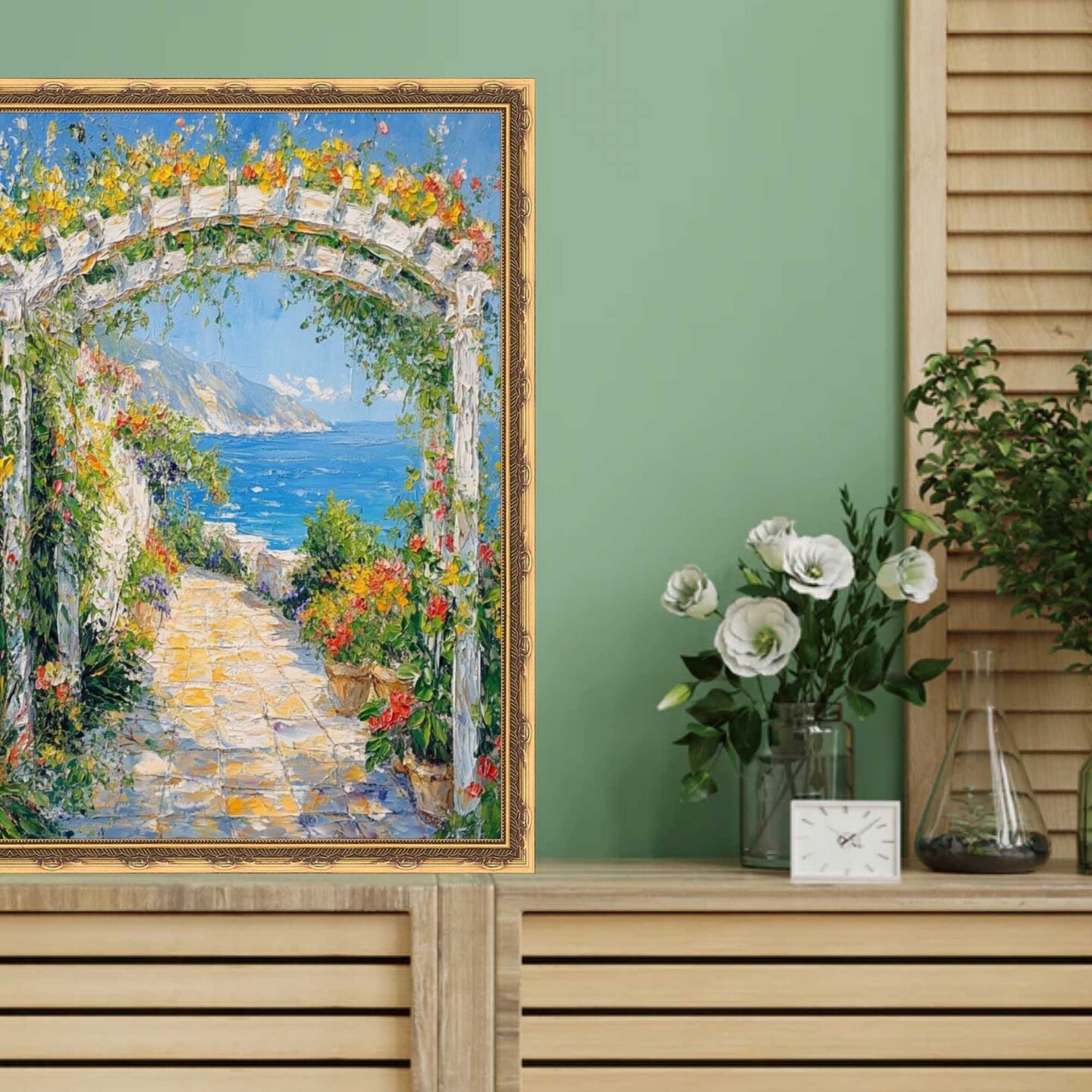 Slim Gold Leaf Design Picture Frame Deco 36x48 frame