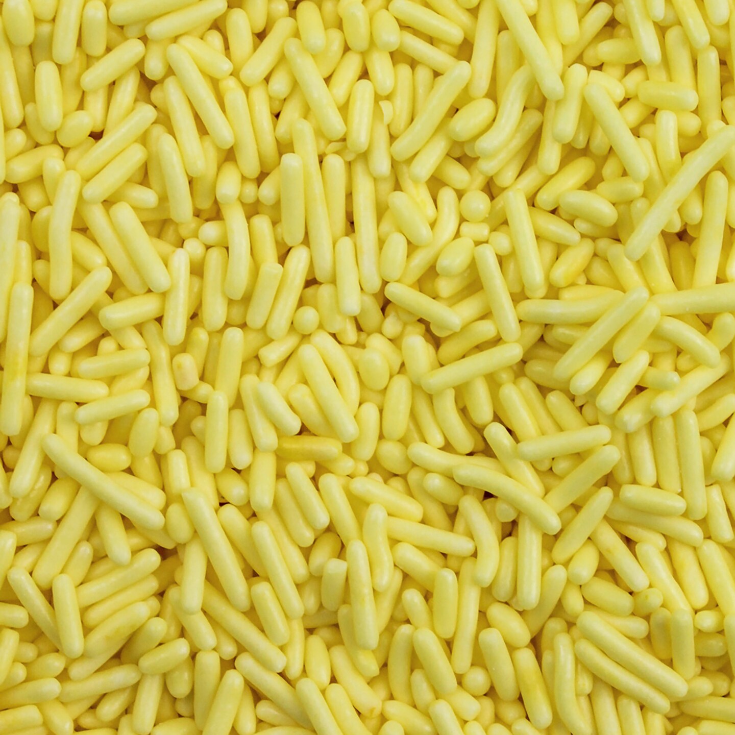 Krazy Sprinkles - Yellow Jimmies (1/2 Cup, 1x Jar) for Cakes, Ice Cream &#x26; Cookies