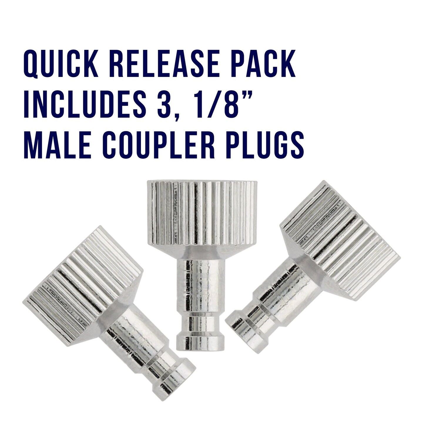 Quick Connect Fittings 1/8&#x22; Male Coupler Airbrush Adapter (3 Pack) - Universal Airbrush Connector Quick Disconnect System for Air Hose