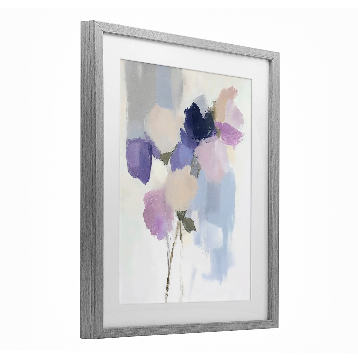 Stupell Industries Lavender Haze Abstract Florals Framed Print Under Glass, design by Riley B