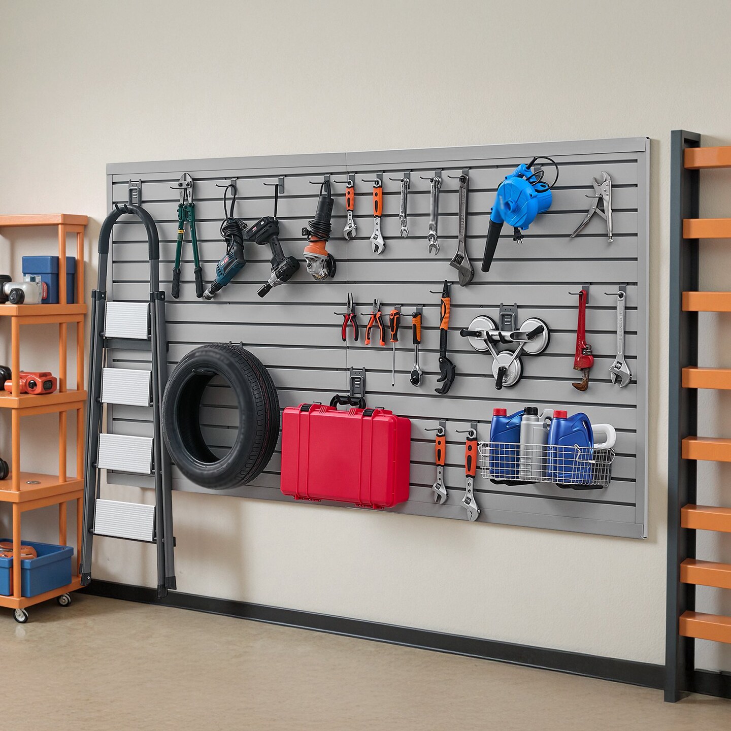 PVC Slat Wall Panel Modular Design Easy Install Adjustable Storage and Display Panel
