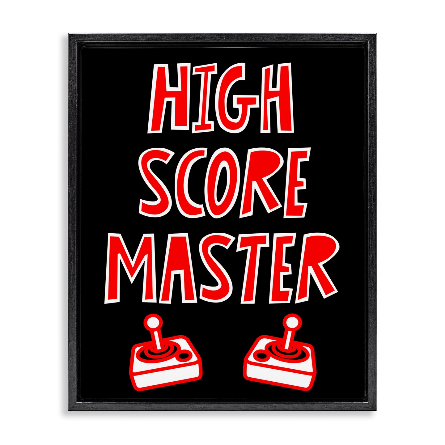 Stupell Industries High Score Master Gamer Floating Frame, design by Marcus Prime