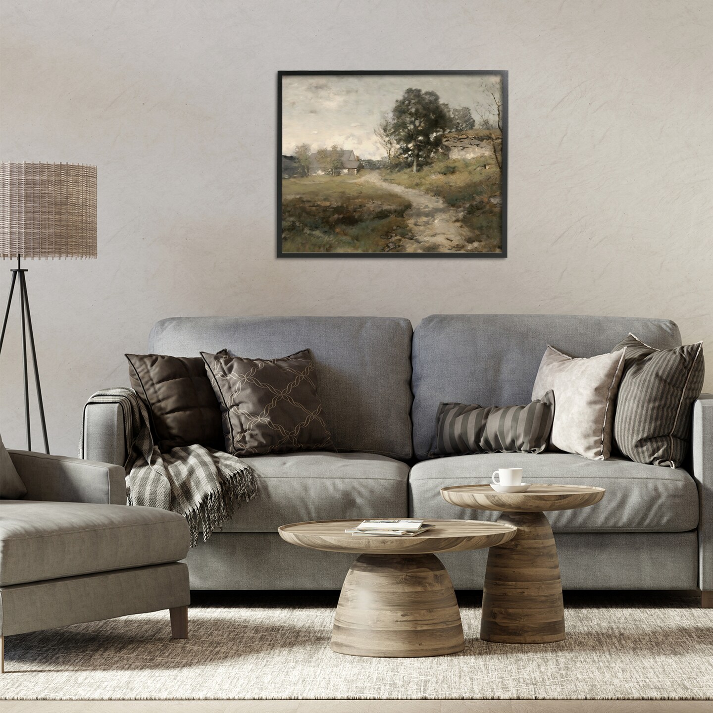 Stupell Industries Vintage Farmhouse Scenic Landscape Framed Giclee, design by Riley B