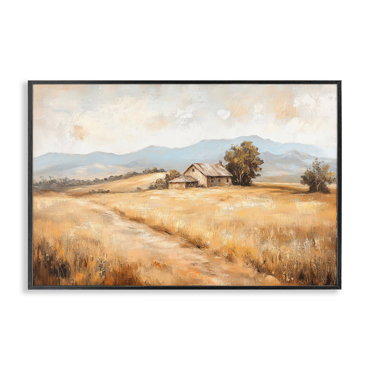 Stupell Industries Western Landscape Open Field Framed Giclee, design by Petal Prints Design