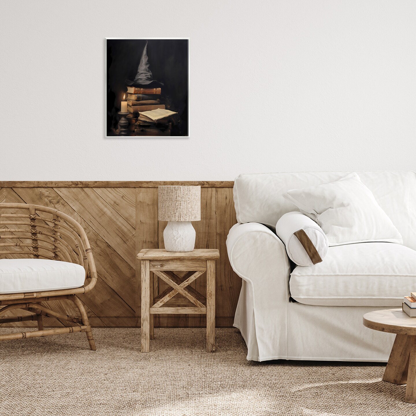 Stupell Industries Bookstack and Witch Hat Wall Plaque, design by LSR Design Studio