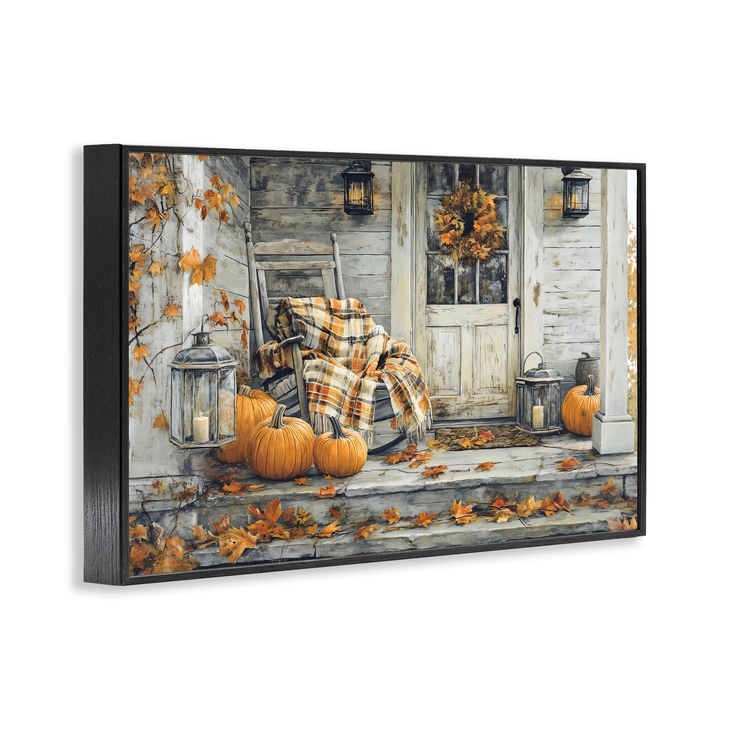 Stupell Industries Rustic & Cozy Fall Porch Framed Giclee, design by Creative Studio