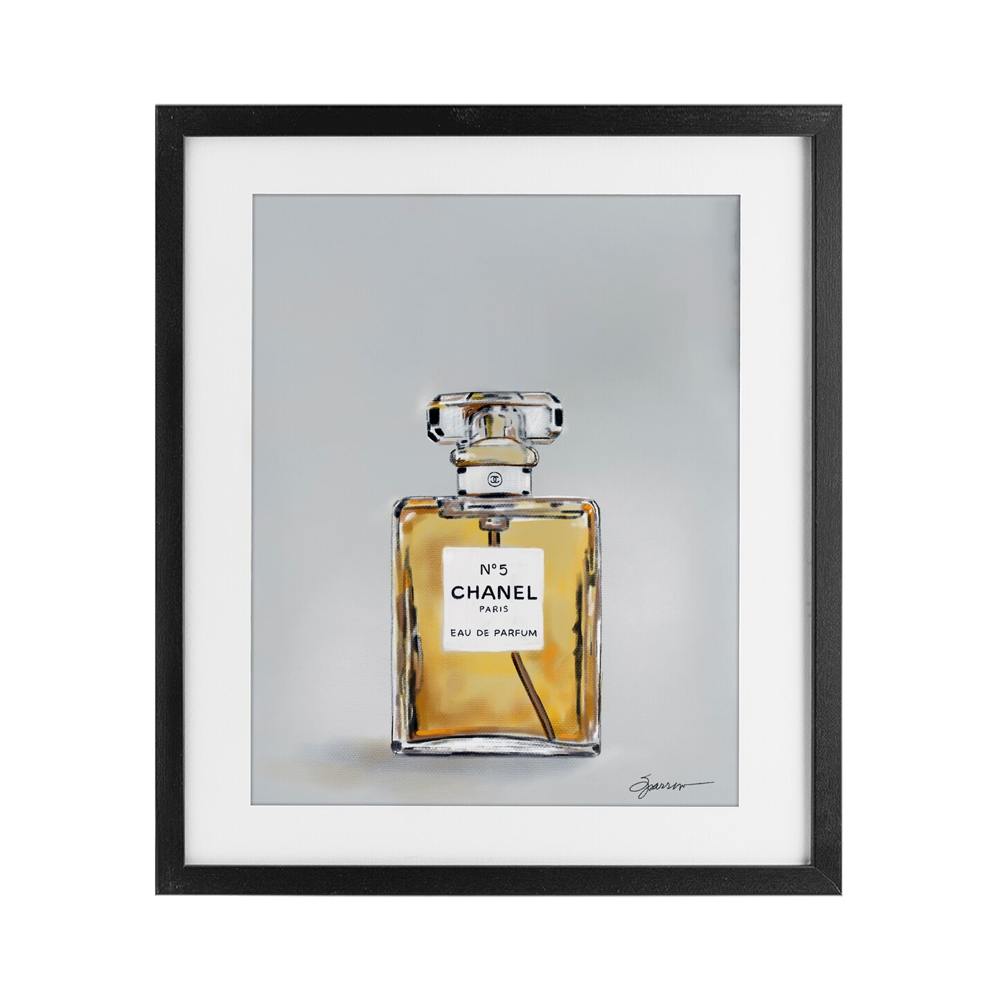 Stupell Industries Elegant Luxury Perfume Framed Print Under Glass, design by Mary Sparrow