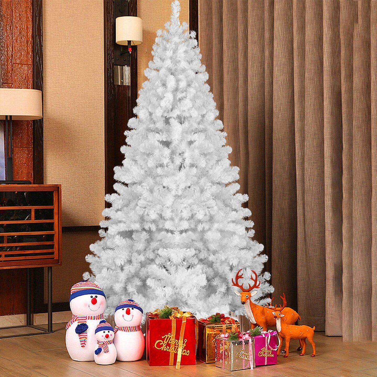 Edge Collections - 6' - Green - Fluffy Hinged Artificial Christmas