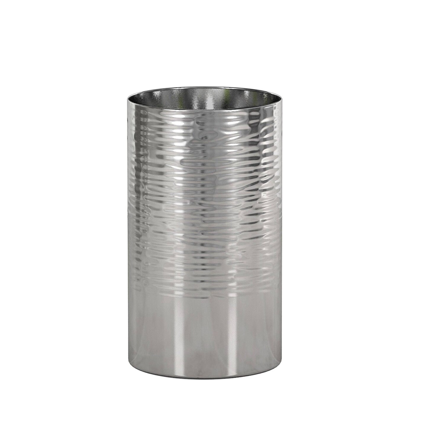 Stainless Steel Bathroom Tumbler Cup | Decorative Rinse Cup,Drinking Glass,Toothbrush & Makeup Brush Holder for Vanity Countertops,Sink & Desk | Shiny/Hammered Finish
