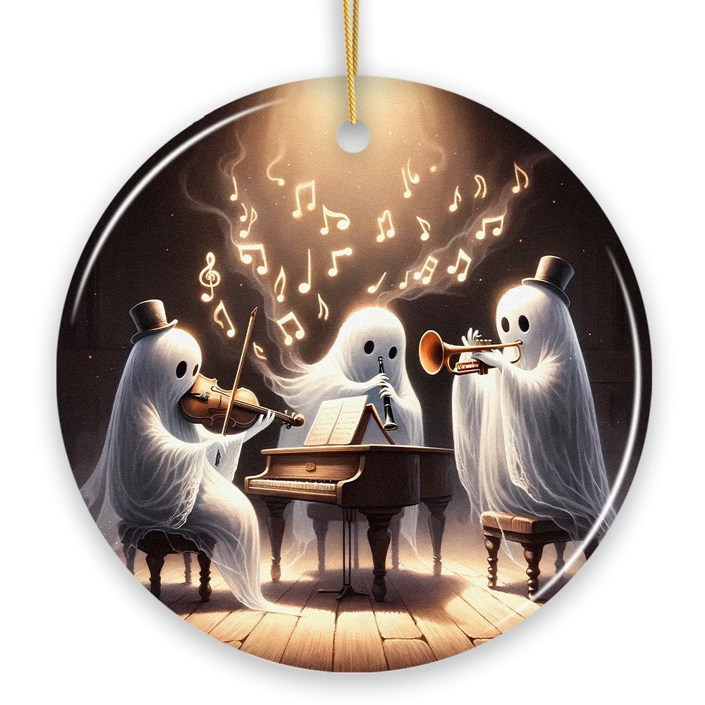 Ghostly Triumvirate Musical Prodigies Ornament, Whimsical Horror Musicians Unique Halloween Tree Gift