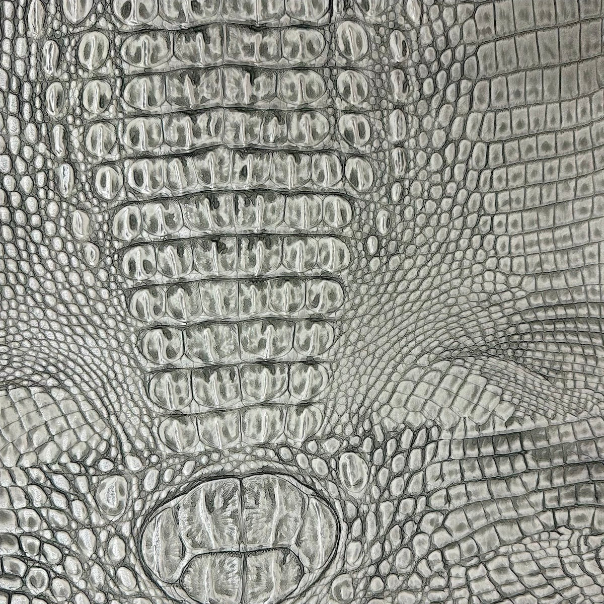 1 Yard Two Tone Gator Faux Leather Vinyl Fabric Upholstery Handbags Durable 56" Width