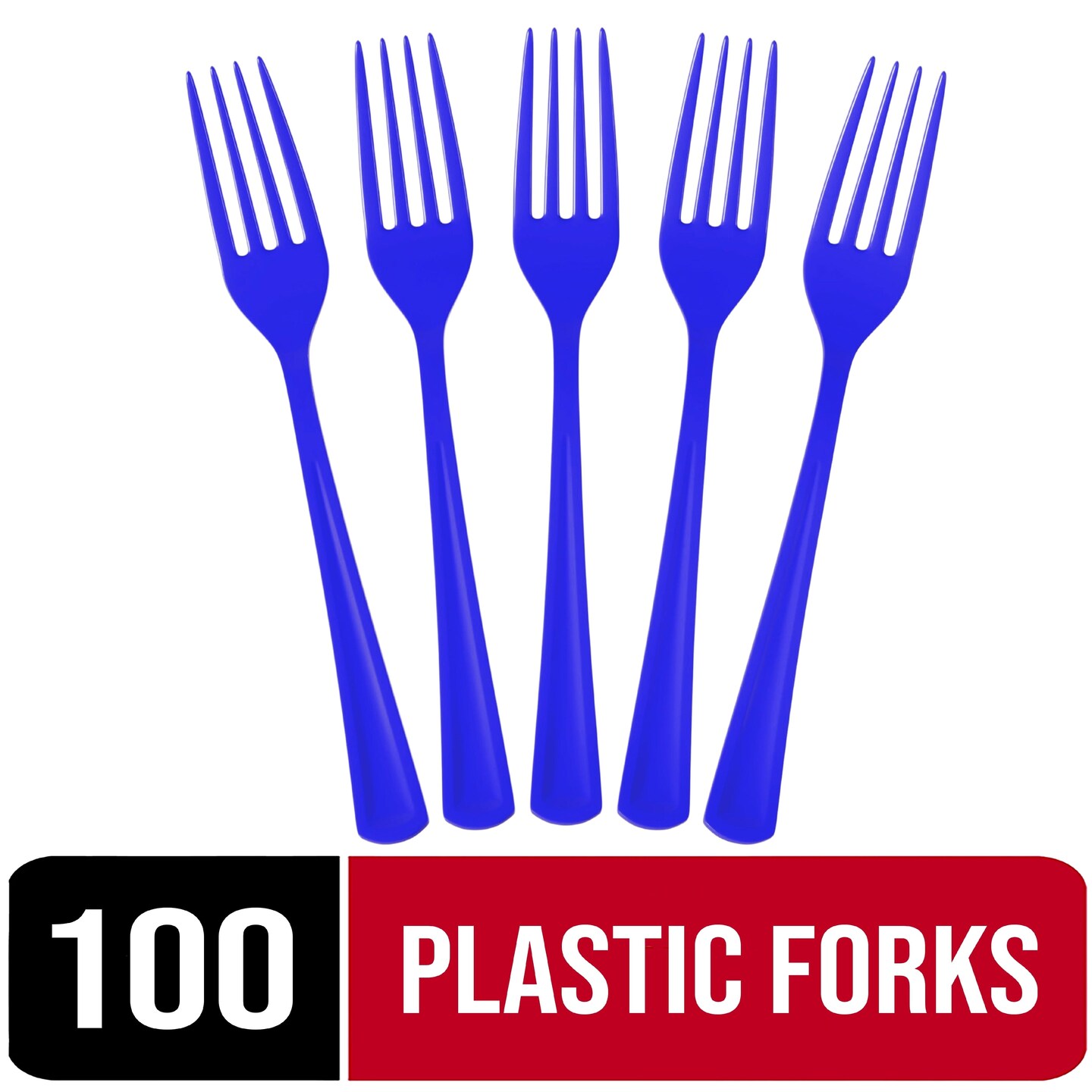 Party Solids 100 Pcs Disposable Utensils – Heavy Duty Plastic Cutlery Set – Premium Plastic Forks, Spoons or Knives for Parties, Events, Catering & Tableware Supplies by Exquisite