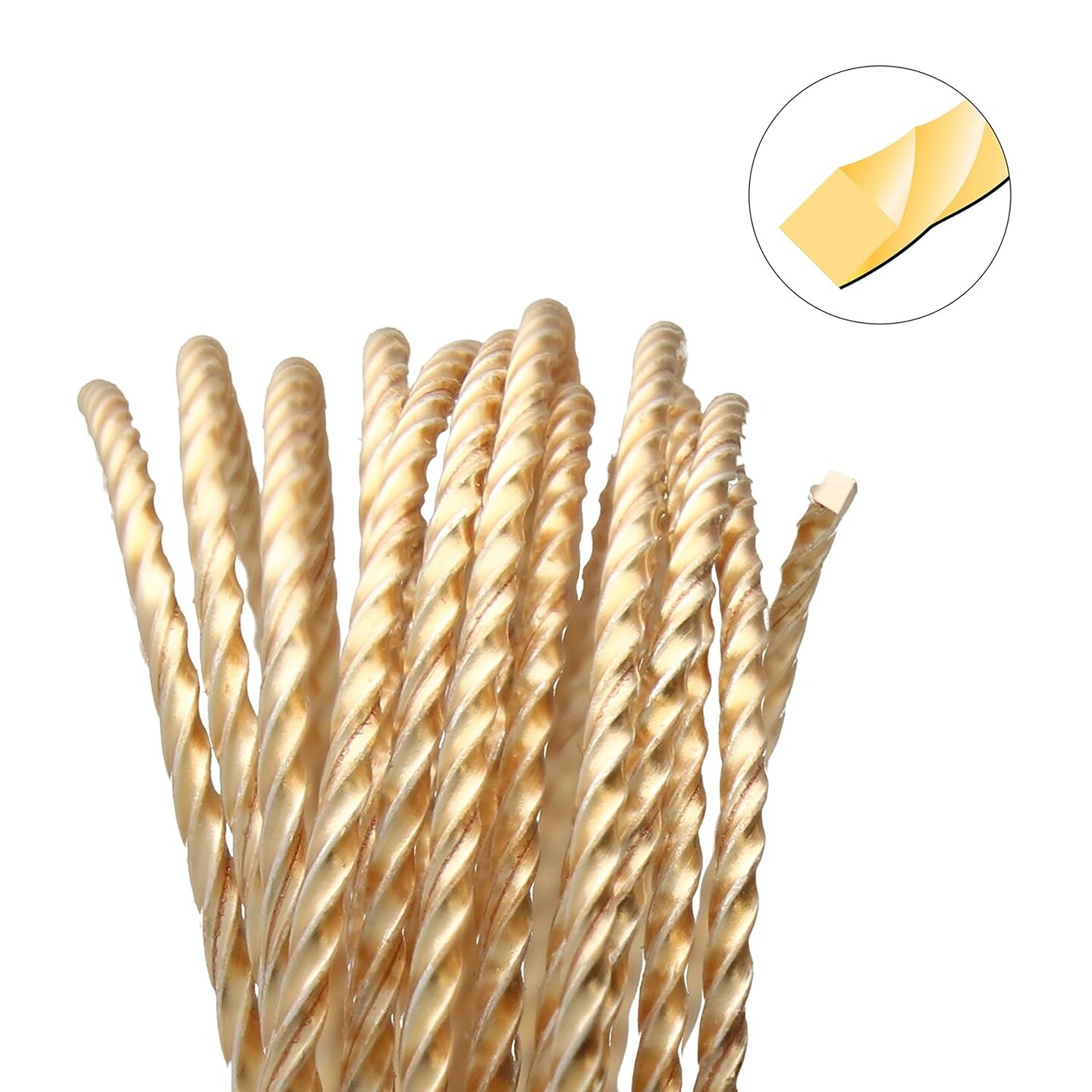 The Beadsmith Twisted Craft Wire - Wire Elements - Medium Temper - 18 Gauge, 8 Ft Coil - Gold Color - Beading Wire Used for Jewelry Making, Wire Wrapping, and Other DIY Arts & Crafts